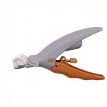 1 宠物指甲钳带 LED 灯，透明指甲修剪放大镜，指甲残留物收集器，宠物卫生指甲钳，指甲锉，狗、猫和小动物指甲修剪器，橙色指甲钳，多色指甲锉，腿部美容工具