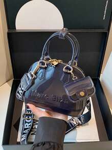 2个/套透明果冻可调节单肩包，适合旅行、上学、工作、办公、斜挎。