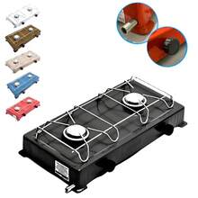 Fogão Duas Bocas A Gás Camping Portatil Pescaria Cozinha - Preto - Visão 1