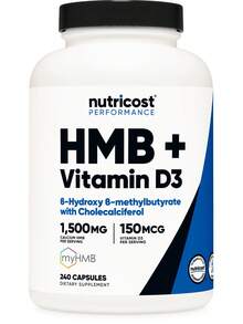 Nutricost HMB (1500mg) And Vitamin D3 (6000 IU) Supplement - 240 Capsules, 80 Servings - Gluten Free And Non-GMO - 其他 - 查看 1