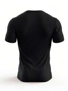 Black Bear Print T Shirt, Tees For Men, Casual Short Sleeve T-shirt For Summer