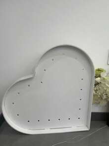 LED Light Up Letters 28.74INCH Heart  Shaped Marquee KT Board With Yellow Lights Ideal For Wedding Parties Proposals Valentine's And Anniversary Decor - 白色 - 查看 4