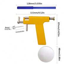 Ear Nose Piercing Kit Tool Stainless Steel Body Ear Navel Machine With 5 Pairs Stud Earrings Jewelry Set - White - View 6