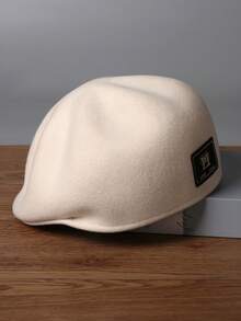 1 peça boina de lã ajustada para mulheres, nova moda coreana de outono/inverno, boné de artista elegante, chapéu octogonal versátil