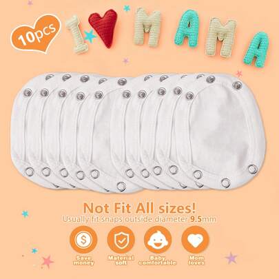 1/2/3/4/5/6/7/8/9/10 piezas Extensores para prendas de bebé, almohadillas de extensión para bebés, adecuados para seguir usando mamelucos que han quedado pequeños