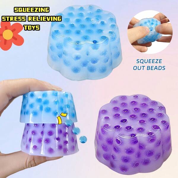 1/3pcs Stress Relief Squeeze Beads Toys , Beads Popping Toy, Elasticity Squeeze Beads Toys Stress Relief , Squeeze Pimple Toys, Fidget Toys, Squeeze Toys,Sensory Toys , Irritability Toys, For Relaxation, Hand Exercise Toys,Suitable For Birthday, Party Favours,Soft ,Party Bag Fillers Toys