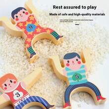 32/24/16/8pcs Hercules Balance Bricks Pro Building Blocks Stacking Arhat Puzzle, Plastic Toy Stickers Jenga Hercules Desktop Game, Perfect Birthday, Holiday, Halloween, Christmas Gift