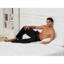 Mens Plush Warm Pajama Pants, Fluffy Soft Fleece Sleep Pant With Pockets Lounge Pj Bottoms For Menhalloween