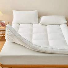 Extra Large Mattress Pad Cover, Super Soft Dual Layer Extra Large Mattress Pad, Suitable For Firm Beds, Mattress Cover With Straps, Super Soft Dual Layer, White