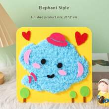 1pc Children's Diy Sewing Set, Cartoon Animal Thread Sewing Drawing, Make Simple Diy Projects, Animals, Fruits, Learn To Sew Toys, Birthday Gifts, Suitable For Girls And Boys