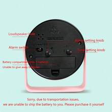 1pc Minimalist 3-Inch Metal Rotary Alarm Clock, Silent Quartz Analog Desk Digital Clock (Suitable For Living Room, Bedroom, Office Decor) Home Decor Room Decor - Multicolor - View 12
