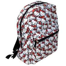 Hello Kitty All Over Print 16" Backpack - 紅白色 - 查看 4