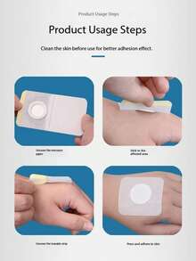 100 片蓖麻油贴片，自粘式一次性蓖麻油包敷肚脐包裹垫水刺布高吸收性有机覆盖压缩贴片（不含油） - 規格 - 查看 8