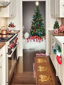 1/2 Pcs Christmas Golden Retriever Doormat - Cute Doormat, Suitable For Kitchen/Living Room/Bathroom/Entryway And Living Room Holiday Decor - Multicolor - View 17