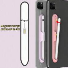 Silicone Pencil Holder With Tablet Stylus Pen Slot Compatible With Apple Pencil Pro 1 2 3 Generation, Galaxy Tab S6 Lite S7 S8 S9 Ultra - Multicolor - View 1