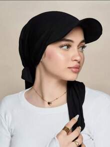 A New Multi-Color Casual And Fashionable Baseball Cap, A Curved Cap, And A Muslim Headscarf Cap - A - View 6