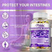 PSLALAE Parasite Blast - With Cranberry, Black Walnut Hull, Wormwood - Gut Health Supplement, Support Colon Cleansing - 120pcs - 120粒膠囊 - 查看 4