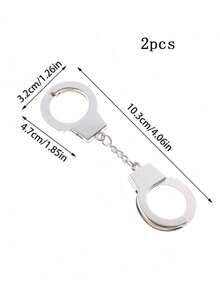 1 pièce Porte-clés personnalisé en forme de menottes, accessoire de sac simple, adapté comme cadeau pour les amis. Petit accessoire de porte-clés - Multicolore - Voir 15