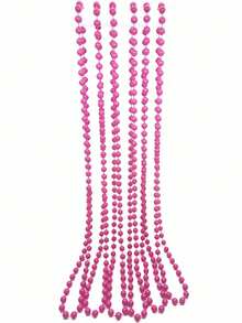 D EXCEED 1件/3件/6件/8件/9件/12件/24件/32件 1980年代复古霓虹派对街头嘻哈串珠项链手链蕾丝发带，适合70年代80年代服装化妆舞会派对万圣节服装配饰 - 6件 - 查看 25