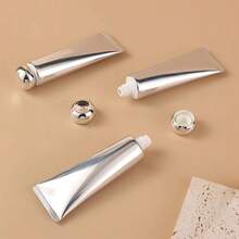 50ml Refillable Empty Aluminum-Plastic Tubes Silver Cosmetic Containers For Package Cleanser Hand Cream Cosmetic Lotion