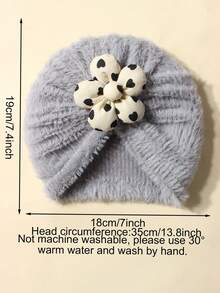 Set de 2 piezas de gorro y bufanda esponjosos para bebé, lindos para uso diario en otoño/invierno - Multicolor - Ver 2