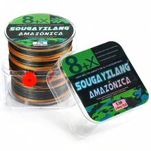 SOUGAYILANG 8股PE编织钓线，300米/328码，多色，耐用钓线。强韧耐用的8股编织钓线，300米/328码，拉力15-120磅，迷彩图案，耐用聚乙烯材质，适用于主线和海水垂钓。 - 彩色 - 查看 34