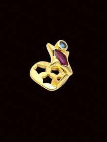 1pc Plated Gold Grillz Mouth Top Tooth Single Grill Cap For Teeth Party Accessories, Rapper, Halloween Teeth,