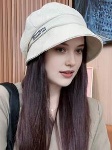 Women's 3-In-1 Bucket Hat, Fashionable Beret Visor Cap For Casual Wear, Suitable For Shopping, Outings And Travel In Autumn/Winter
