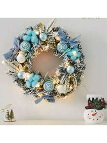 1 szt. świąteczny wieniec dekoracyjny, dekoracja świąteczna do domu, nastrojowa dekoracja, choinka, wisząca na okno, dekoracja domu, świąteczne dekoracje, wystrój pokoju, zima