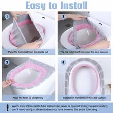 1/2/5pcs Thickened Toilet Seat Covers, Soft & Comfortable, Elastic, Easy To Install, Creative Pumpkin Pattern, Universal Toilet Seat Covers, Thick & Washable, Bathroom Decor, Winter Decoration