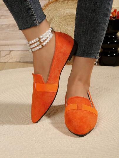 Women's Classic Fashion Black Pointed Toe Flats, Outdoor Non-Slip Flat Shoes, Pointed Toe Flat Sneakers, Loafers, Ballet Flats, Glitter Sequin Flats, Criss-Cross Elastic Strap Flats, Low-Cut Flats, Leopard Print Flats, Suitable For Parties, School, Daily Wear, Outdoor Fitness, Hiking