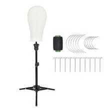 19.6/43.3英寸假发支架三脚架金属可调节模特头架升级可折叠假发头架适用于美容美发培训