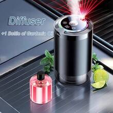 2025 New Premium Aroma Diffuser Men's Car Aromatherapy Automatic Aromatherapy Spray Car Perfume Car Interior Deodorization Long-Lasting Fragrance, Five Adjustable Fragrance Intensities, Whether You Prefer Rich, Medium Or Light. - Một máy xông hương + 1 chai tinh dầu dành dành - Xem 22