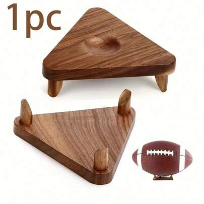 1pc Wooden Sports Ball Display Rack - Multi-Purpose Ball Storage Holder, Reversible Design For Baseball, Soccer, Badminton, Tennis, Volleyball, Golf, Table Tennis - Minimalist Decor For Home, Office, Sports Store - Collector & Fan Trophy Box, Modern Display, Exquisite Craftsmanship, Home Decor, Room Decor, Scene Decor