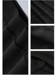 WuTang Clan Graphic Hoodie ,Men's Double-Sided Printed Casual And Comfortable Hoodie, Casual And Versatile Coat In Autumn And Winter(1 PC) - 黑色 - 查看 5