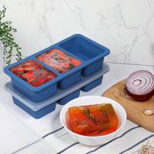 KOLUTI Nonstick Silicone Freezer Molds With Plastic Lid 2 Pack, 8  Tray Sauce Cube Maker, Stackable Meal Prep Storage Container Freezing, Dishwasher  & - 3-soup - View 3