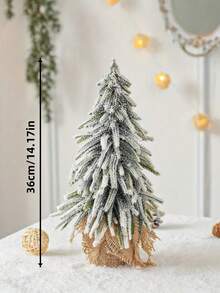 迷你雪景圣诞树，PE植绒圣诞树桌面摆件，家居装饰，圣诞装饰，房间装饰，冬季圣诞装饰，圣诞礼物