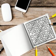 GDTME Libro nuevo (original) de 1 libro, 24 páginas de papel perlado Libro de colorear de lujo para adultos para relajación en 2025, decoración de habitaciones, con patrones para aliviar el estrés, incluye varios patrones adecuados para aliviar el estrés - ¿Qué puedo hacer? - Ver 6