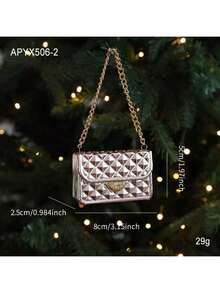 1pc New Pink Plastic Hanging Ornament, Glitter Cartoon Christmas Ornament, 3D Christmas Tree Window Decor, Christmas Decoration Set Includes Santa Claus, Snowman, Reindeer, Snowflake, Candy Cane With Hanging Rope, Suitable For Christmas Tree, Thanksgiving, New Year, Winter, Universal Holiday Decor. Due To Handmade Nature, Minor Scratches, Glitter Shedding Or Color Fading May Occur But Won't Affect Normal Use. Merry Christmas! - Multicolor - View 11