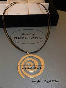 1 Pair Geometric Swirl Pendant Necklace - Multicolor - View 5