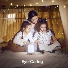 Lámpara de mesa para exteriores sin escalón, linterna LED recargable con mango portátil de 360° y luz LED regulable para campamento al aire libre, hogar, iluminación ambiental de fiesta, lámpara de noche para dormitorio y emergencia - Blanco - Ver 7