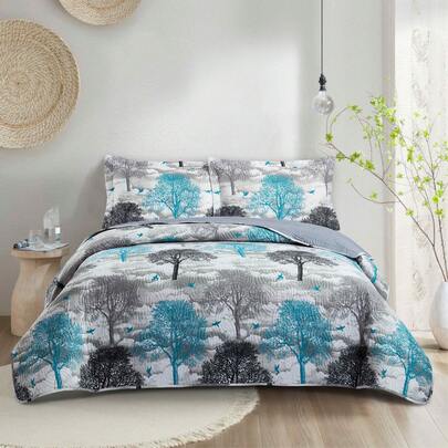 VENECIA Edredón y/o colcha doble vista estampada y lisa en 4 medidas diferentes