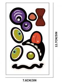 30 Pieces/60 Pieces Scary Halloween Anime Cartoon Vampire Pumpkin Puzzle Manual DIY Stickers, Sticker Pack - DIY Decorating Water Bottles, Skateboards, Helmets, Cars, Cartoon Character Stickers Use Stickers, Popular Anime Stickers, Anime Young Cute Characters Series Cup Stickers On Phones, Laptops, Boxes, Notebooks,