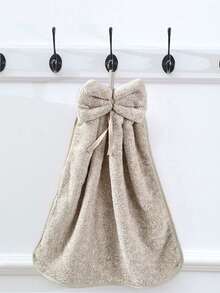 1 件简约纯色蝴蝶结手巾，超柔软吸水个性化毛巾，浴室装饰，浴室配件，多用途多功能毛巾 - 彩色 - 查看 4