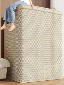 1 个超大 150L 升织物储物箱，用于存放床上用品、床单、衣服和内衣 - 便携式、轻便、带拉链和手柄、易于携带、用于床下存储、多种尺寸可供选择