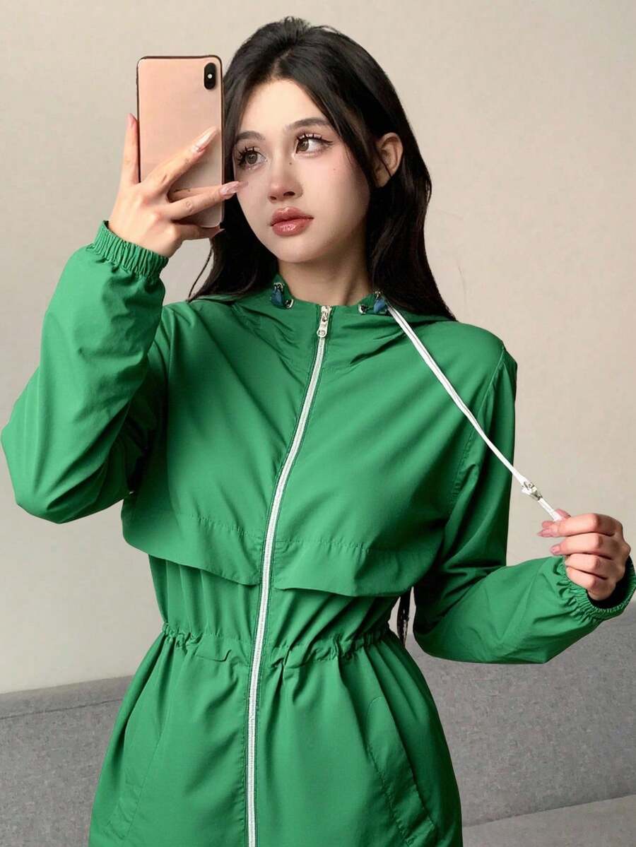 TAD Women Trench Coats - Green - View 1