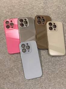 奢华水晶玻璃 16 Pro Max/15/14 Pro/11/12/13/14 Pro Max 手机壳，磁性防震保护套，适合情侣，设计 - 白色 - 查看 2