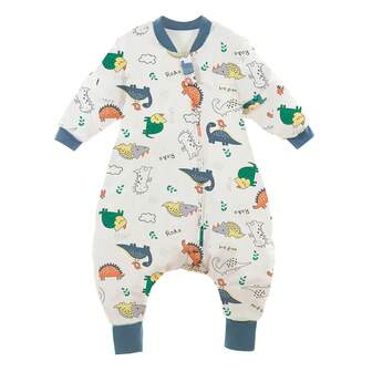 2.5 Tog Lightweight Quilted Cartoon Infant Baby Sleeping Bag With Leg Separation, Comfortable For Spring & Autumn