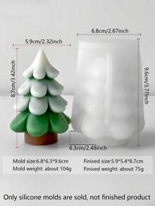 圣诞松树硅胶模具，3D立体造型，适用于手工蜡烛制作，设计精巧，易于拆卸和清洗，适合蜡烛批量生产，兼容石膏雕塑和创意绘画，是DIY爱好者的灵感来源，也是手工和艺术课程的理想教学工具，激发无限的想象力和创造力，可用于装饰花园、水族箱、家庭办公室、卧室、玄关等。这款硅胶模具易于拆卸和清洗，是家居装饰、圣诞装饰、房间装饰和圣诞礼物的理想之选。 - 白色 - 查看 10
