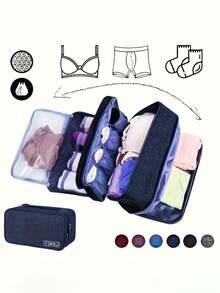 Travel Portable Storage Bag, Lightweight Zipper Organizer, Versatile Storage Bag For Underwear Travel Essentials Holiday Vacation Duffle Bag Luggage Suitcase Travel Bag For Women